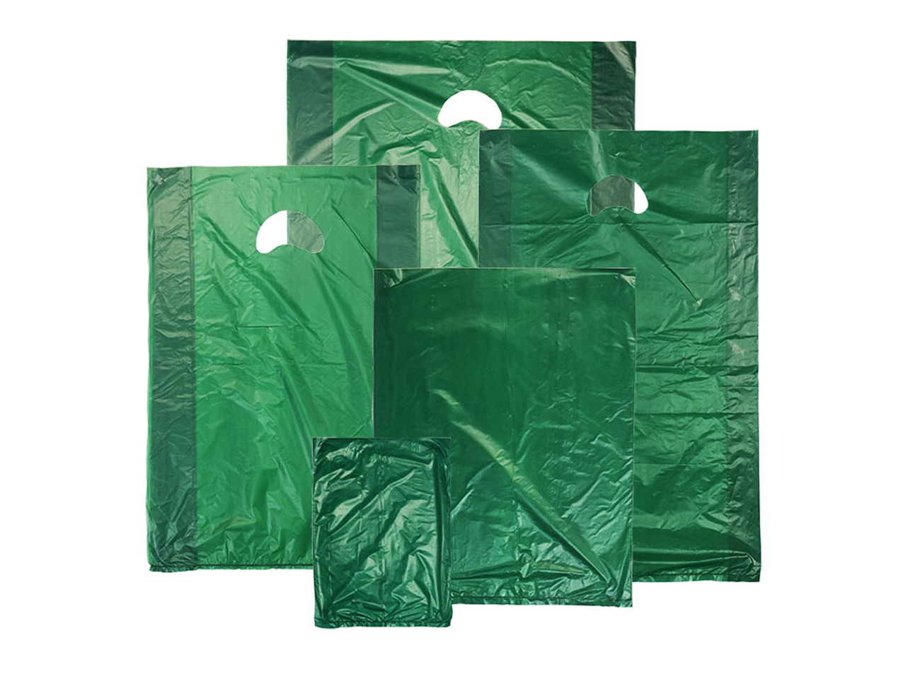 Dark Green Merchandise Bags
