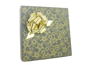 Gift Wrap Rolls - Metallic / Gray Star