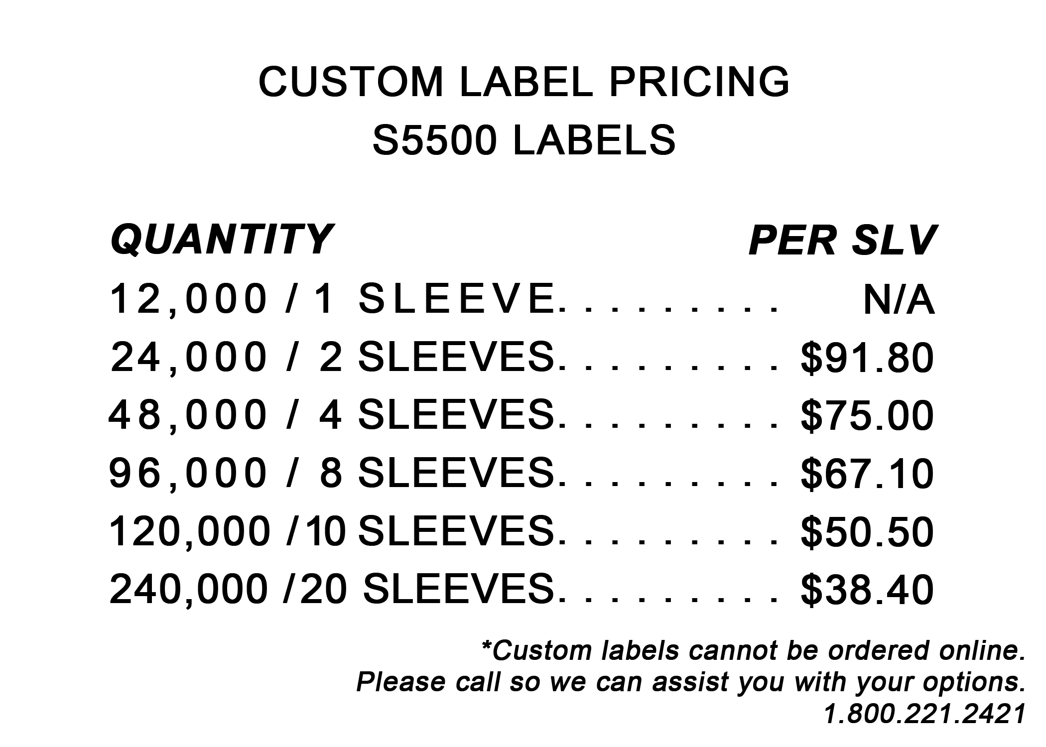 S5500 Labels - Image 2