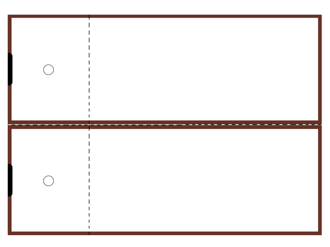 2 Part Tags - Brown