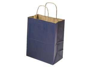 Navy Kraft Shopping Bags