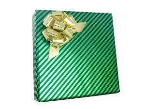 Gift Wrap Rolls - Emerald Metallic Stripe
