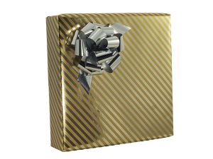 Gift Wrap Rolls - Gold/Silver Metallic Stripe