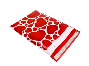 Red Hearts Poly Mailers
