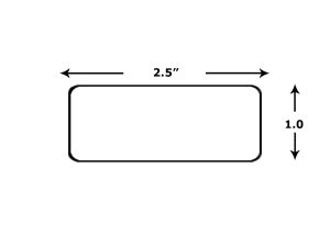 2.5" X 1" Transfer Synthetic Labels