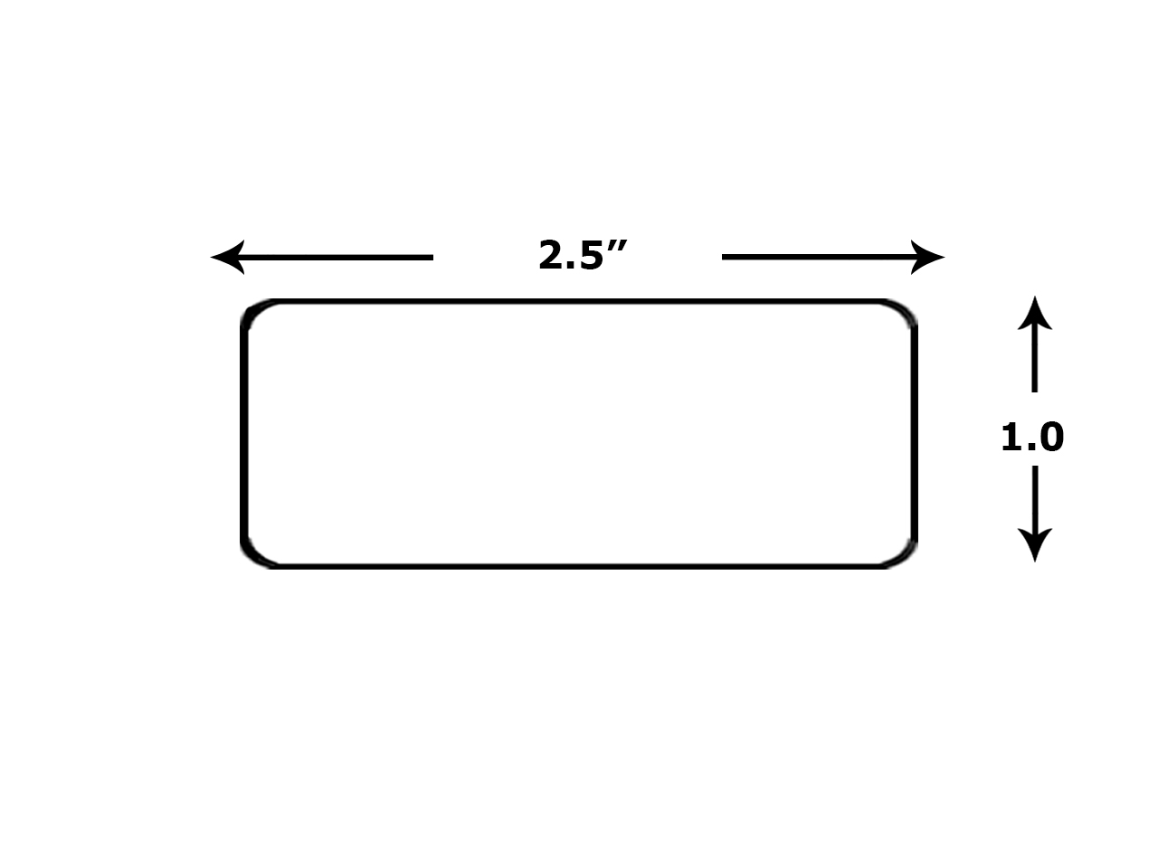 2.5" X 1" Transfer Synthetic Labels